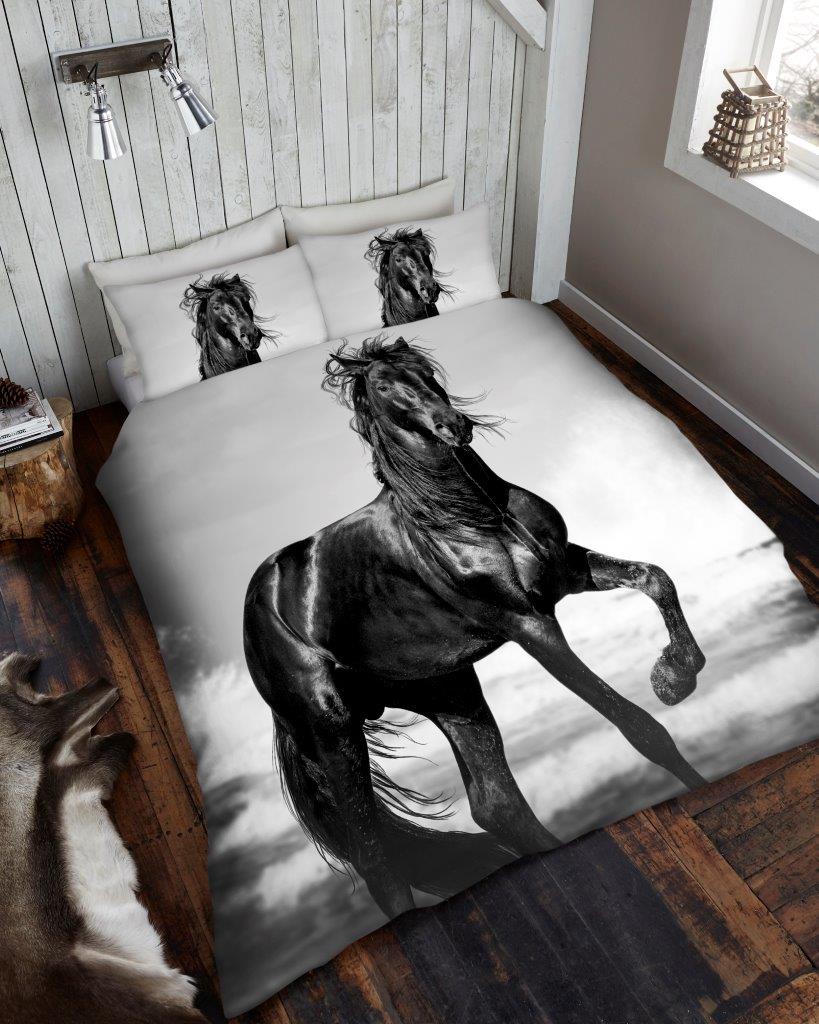 3d Animal Horse Premium Duvet Cover Bedding Set Single Double King