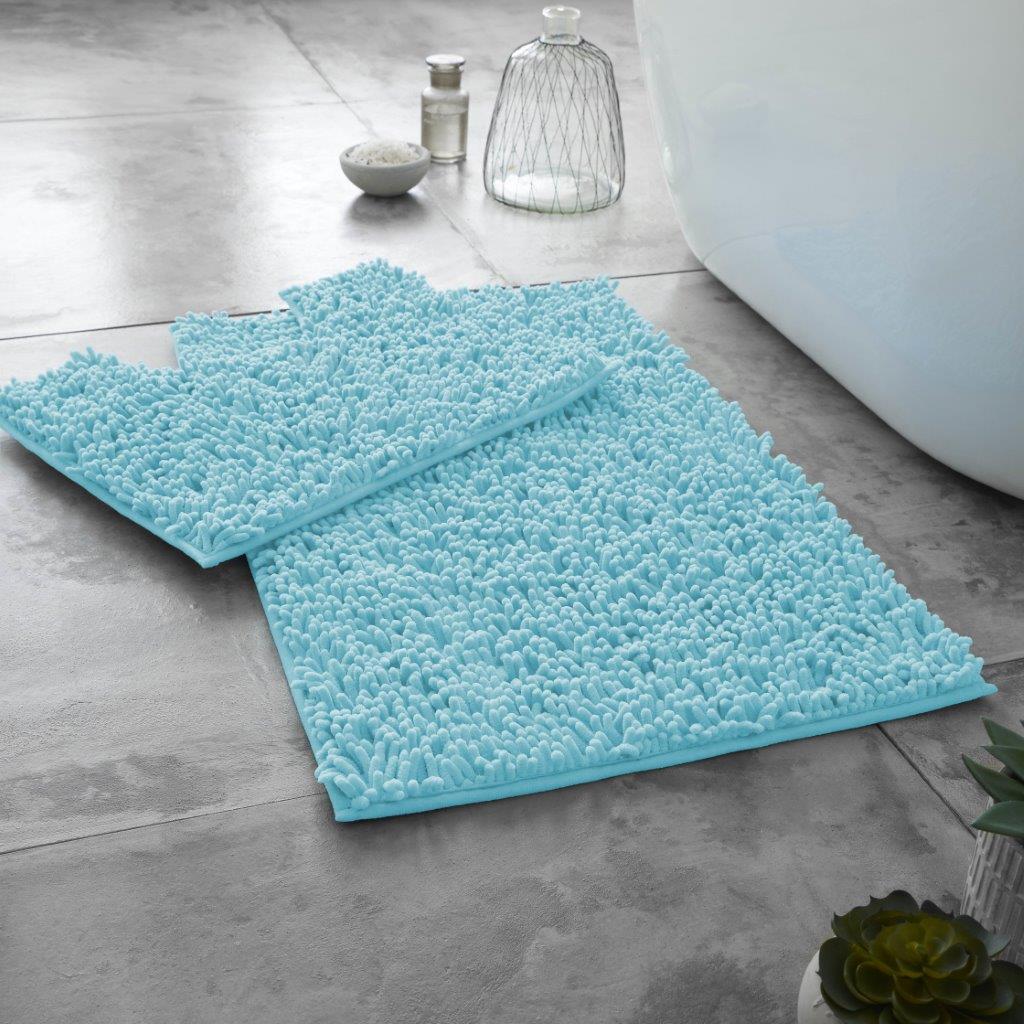 Extra Large Memory Loop 2pc Bath Mat Sets Non Slip Water Absorbent Bathroom Rugs 
