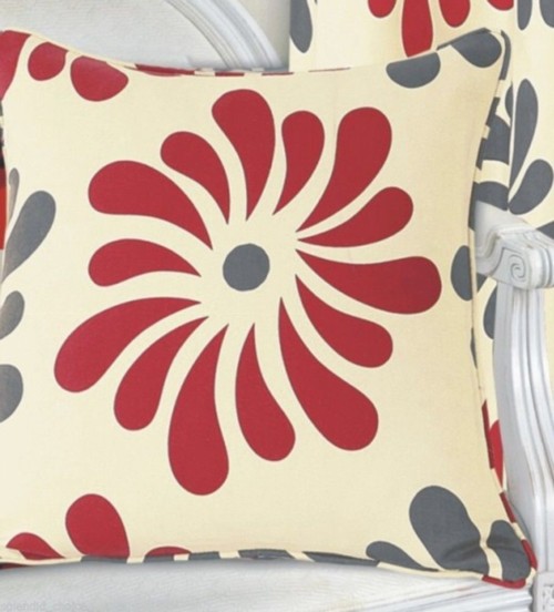 Metz Polycotton 18 x 18 printed Floral Cushion Cover in Colors 