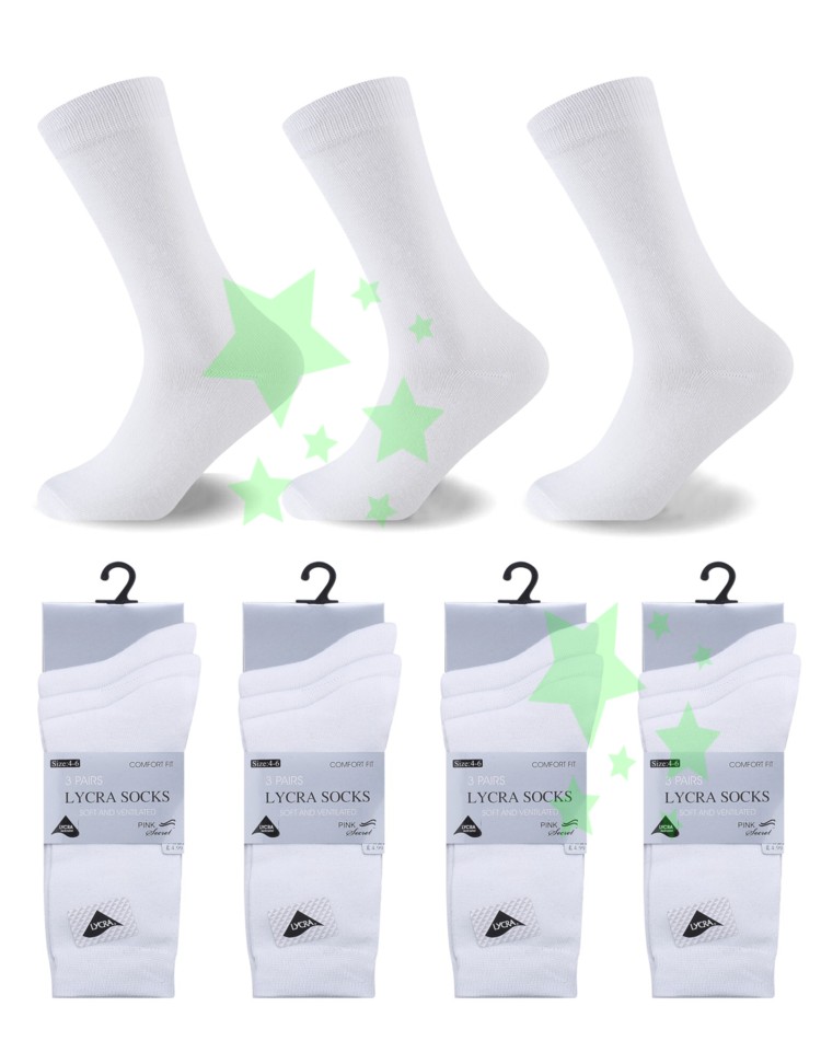 Linenstar socks ladies-lycra-white
