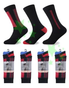 Linenstar men-suit-socks-red-double-stripes