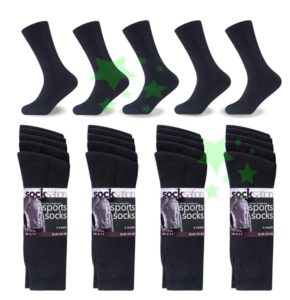 Linenstar men-xtra-comfort-sports-socks-blac