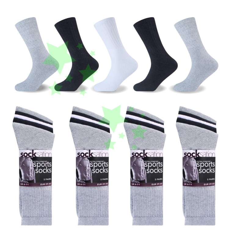 10 Pairs Women's Cotton Rich Socks – Black With Color Heel, UK 4-7 Breathable Mid Calf
