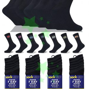 Linenstar mens-7days-week-smiley-socks