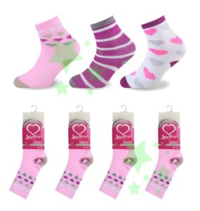 linenstar socks girls-love-heart