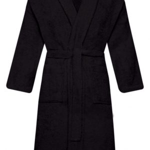 Linenstar bathrobe-shawl-black