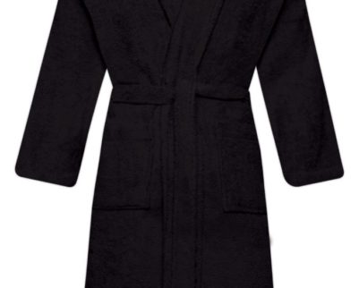 Linenstar bathrobe-shawl-black
