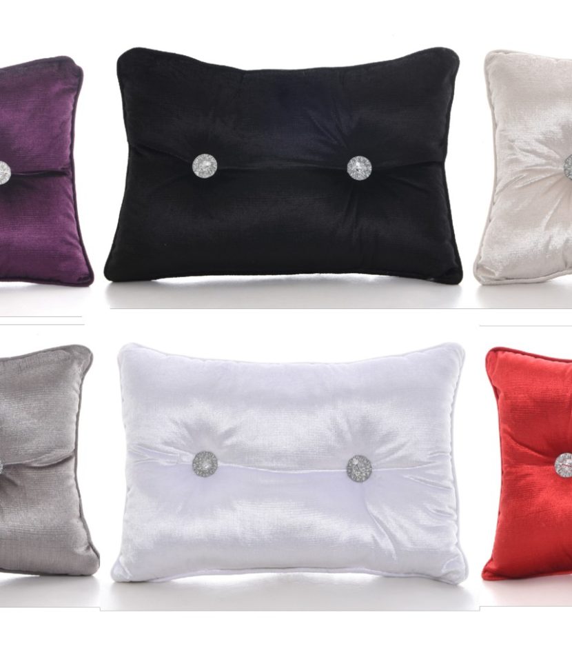 Chenille Boudoir Rectangular Diamante Filled Scatter Cushions Machine