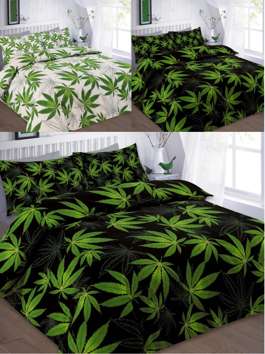 рисунок марихуаны на постельном белье