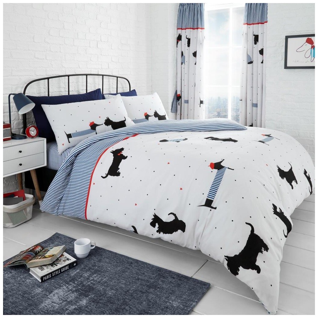 Pooh Dogs Animal Duvet Quilt Cover Polycotton Bedding Set With