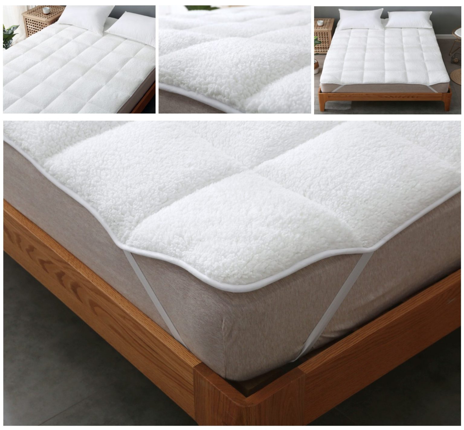 Sherpa Fleece Mattress Topper Super Soft Warm Teddy Fleece Mattress