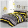 Benjamin Stripes Quilted Bedspread Bed Comforter Throw Bed with Pillow Sham