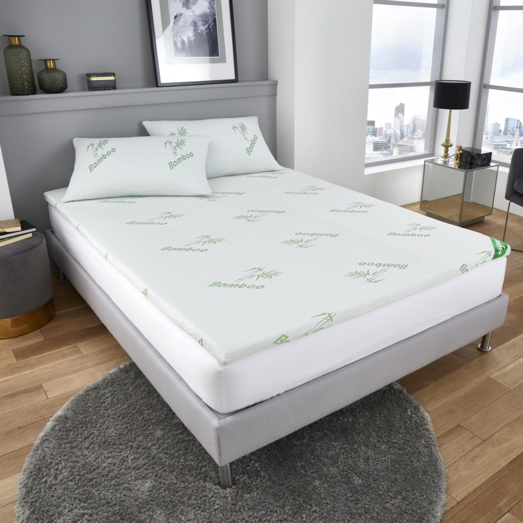 2cm Bamboo Memory Foam Orthopedic Mattress Topper Enhancer Anti Allergy 