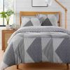 Jasper Geometric Reversible Duvet Cover Polyester Bedding Set - Image 3