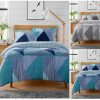 Jasper Geometric Reversible Duvet Cover Polyester Bedding Set