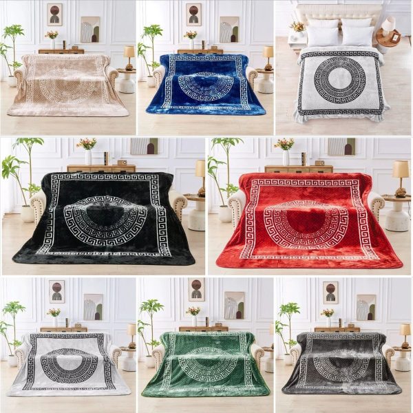 Luxury Greek Throw Large Super Soft Mink Blanket Warm Cosy Plush Fleece Sofa Bed