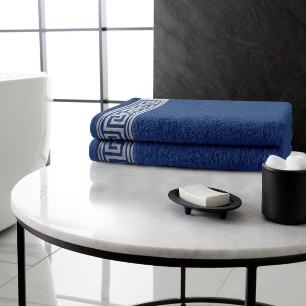 Greek Embroidered Towels Soft Absorbent 100% Cotton 500 GSM Bath Towel Jumbo Bath Sheet - Image 5