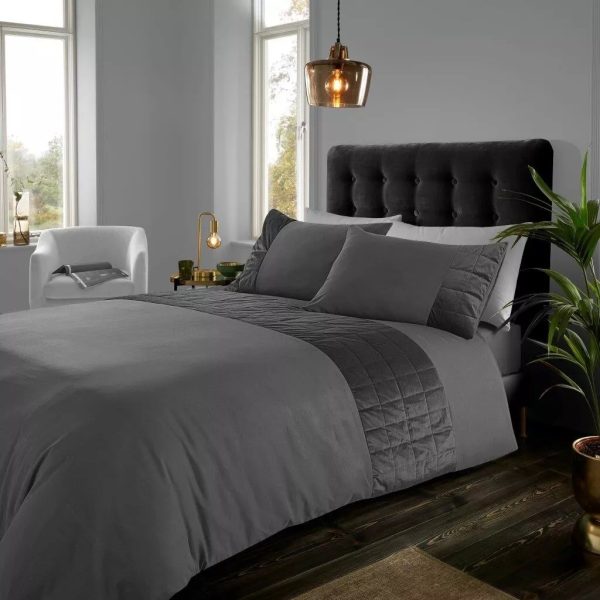 Bryant Duvet Cover Signature Quilted Panel Microfibre Bedding Set - Image 3