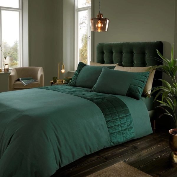Bryant Duvet Cover Signature Quilted Panel Microfibre Bedding Set - Image 2