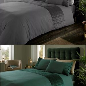Bryant Duvet Cover Signature Quilted Panel Microfibre Bedding Set