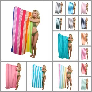 Cabana Stripe Sand Free Jumbo Beach Towel Quick Dry Sports Lightweight Bath Towel 100 x 200cm