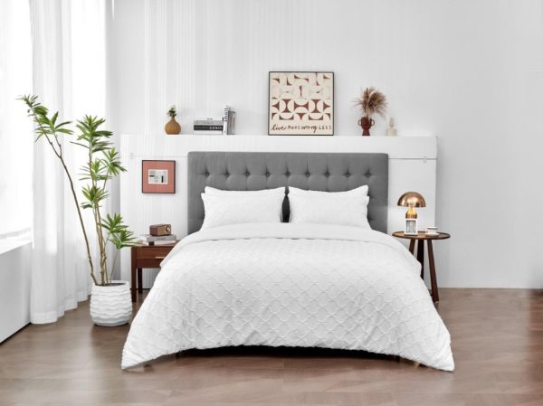 Delano Duvet Cover Signature Microfibre Tufted Bedding Set - Image 2