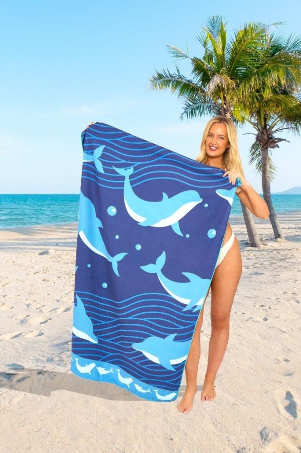 Sand Free Printed Beach Towel Quick Dry Sports Lightweight Jumbo Bath Towel 100 x 180cm - Image 23