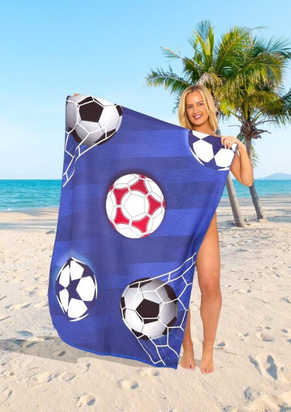 Sand Free Printed Beach Towel Quick Dry Sports Lightweight Jumbo Bath Towel 100 x 180cm - Image 21