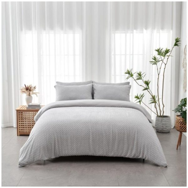 Franklin Duvet Cover With Pillowcase Tufted Signature Microfibre Bedding Set - Image 3