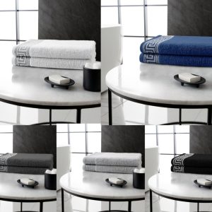 Greek Embroidered Towels Soft Absorbent 100% Cotton 500 GSM Bath Towel Jumbo Bath Sheet