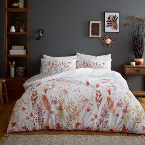 Meadow Floral Multi Duvet Cover Reversible Bedding Set With Pillow Case