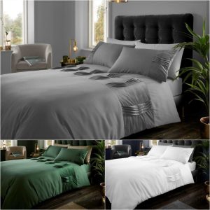 Revie Velvet Duvet Quilt Cover & Pillow Case Signature Bedding Set