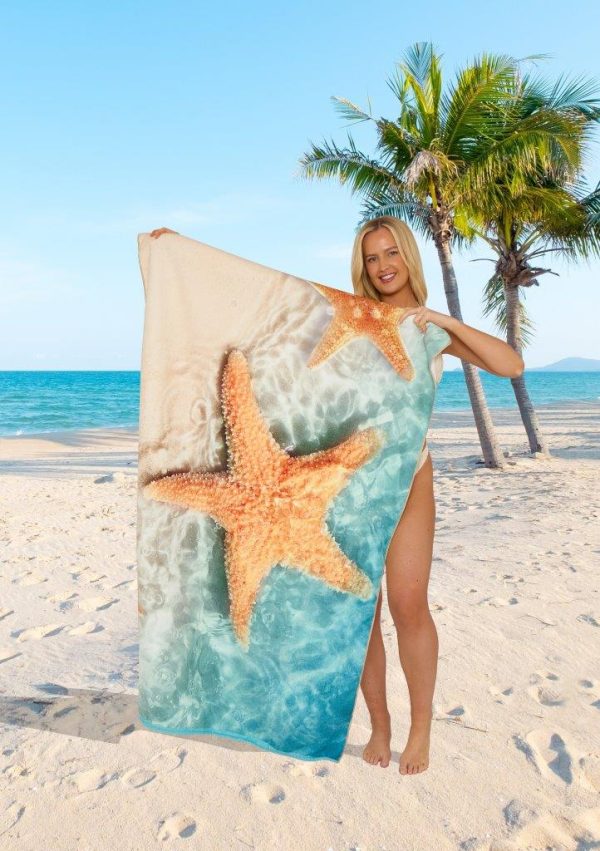 Sand Free Printed Beach Towel Quick Dry Sports Lightweight Jumbo Bath Towel 100 x 180cm - Image 8