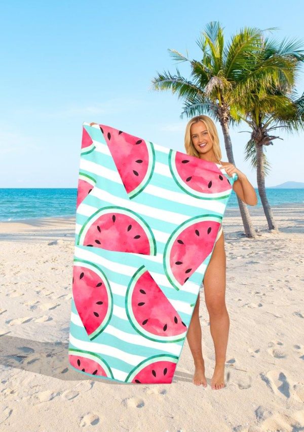 Sand Free Printed Beach Towel Quick Dry Sports Lightweight Jumbo Bath Towel 100 x 180cm - Image 3