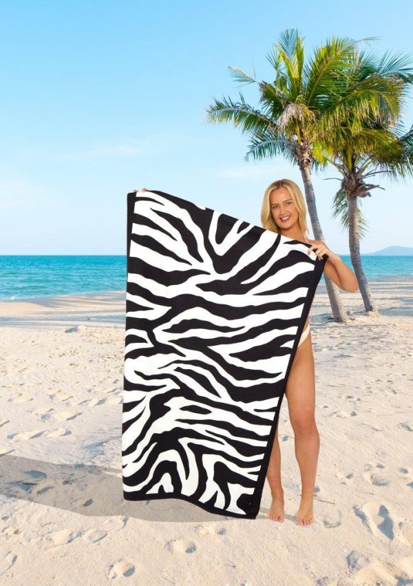 Sand Free Printed Beach Towel Quick Dry Sports Lightweight Jumbo Bath Towel 100 x 180cm - Image 2