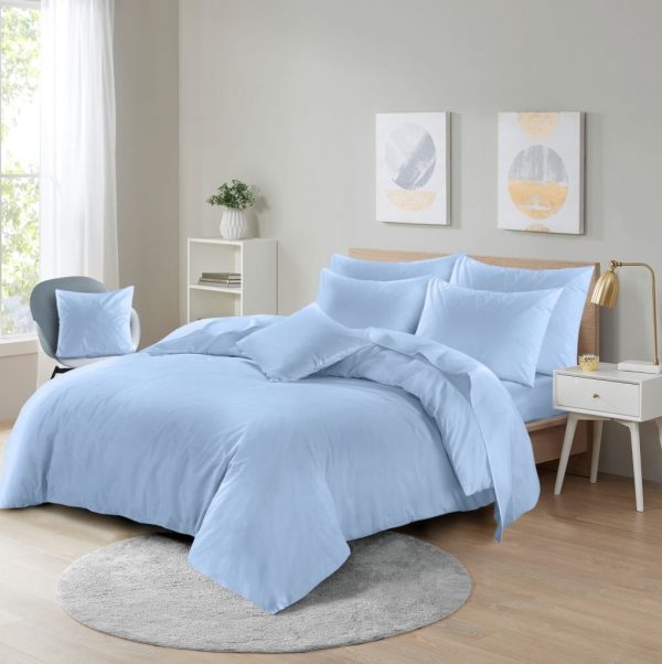 Soft Microfibre Plain Duvet Cover & Pillowcase Set Easy Care Breathable Bedding - Image 3
