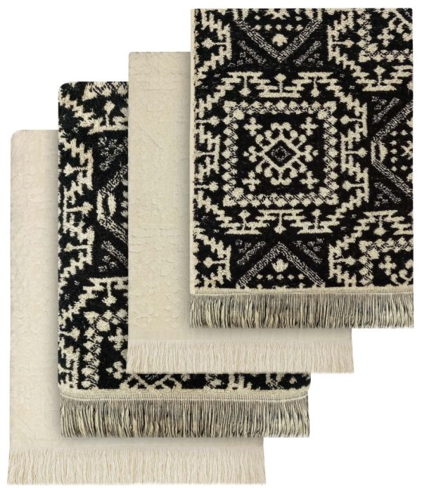 4 X Moroccan Towel Bale Set 500 GSM 100% Cotton Soft & Absorbent Hand Towel Bath Towel