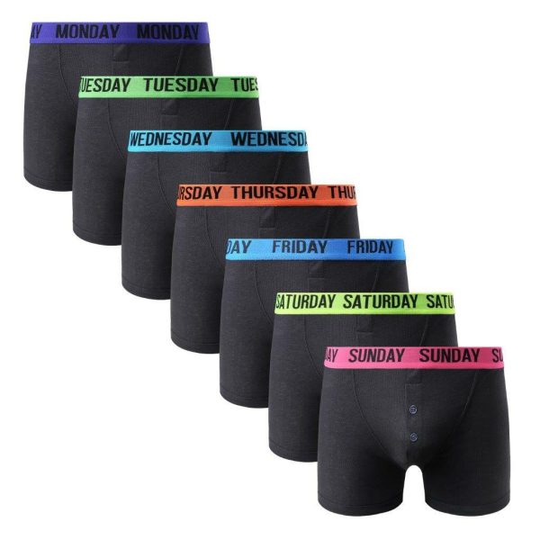 Men's 7 Days Of The Week Boxer Shorts Comfort Fit Cotton Blend Adult Underwear - Image 2