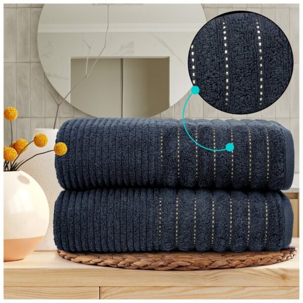 New Paris Ribbed Towels 600 GSM Soft & Absorbent Hand Or Bath Towel Or Sheet - Image 7
