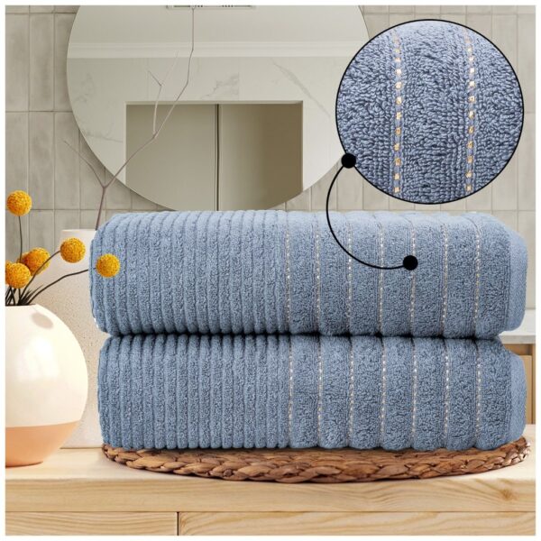 New Paris Ribbed Towels 600 GSM Soft & Absorbent Hand Or Bath Towel Or Sheet - Image 6