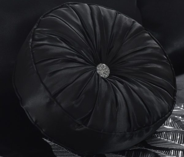 Mabel Black Embroidered Sequin Diamante Duvet Cover Set or Bed Runner / Cushion Range Of Collection - Image 5