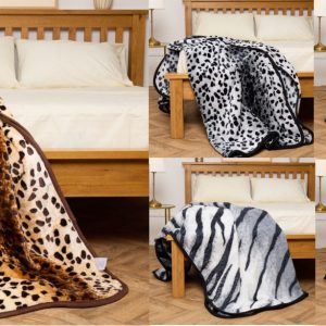 Animal Skin Throw Large Super Soft Warm Cosy Plush Sofa Bed Mink Blanket 150 x 200cm