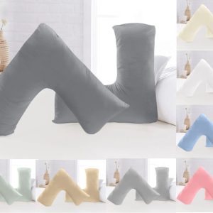 Soft Microfibre V Shaped Pillow or Pillow Cover Only Pregnancy Maternity Back Support