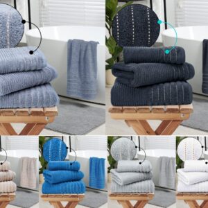 New Paris Ribbed Towels 600 GSM Soft & Absorbent Hand Or Bath Towel Or Sheet