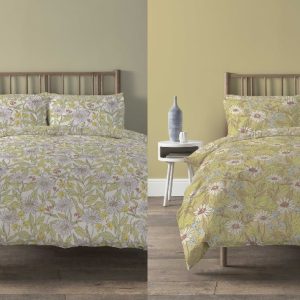 Elinor Duvet Cover With Pillowcase Polycotton Floral Bedding Set