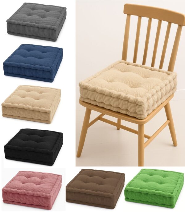 Fleece Booster Seat Pad 10cm Thick Armchair Booster Chunky Cushion Elderly Support Chair 45 x 45cm
