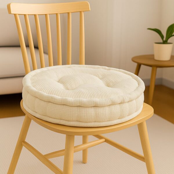 45cm Round Booster Seat Pad Fleece 10cm Thick Armchair Cushion Elderly Support Chair - Image 5
