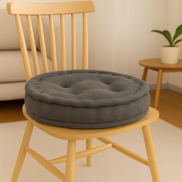 45cm Round Booster Seat Pad Fleece 10cm Thick Armchair Cushion Elderly Support Chair - Image 3