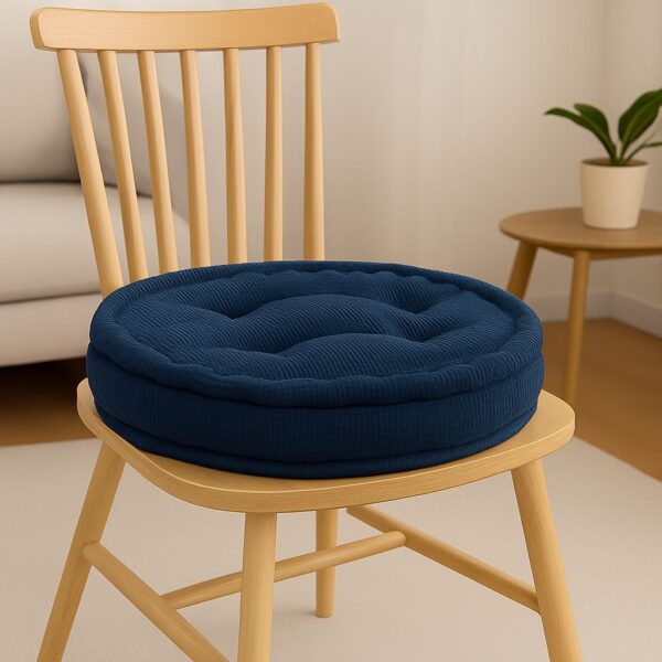 45cm Round Booster Seat Pad Fleece 10cm Thick Armchair Cushion Elderly Support Chair - Image 2