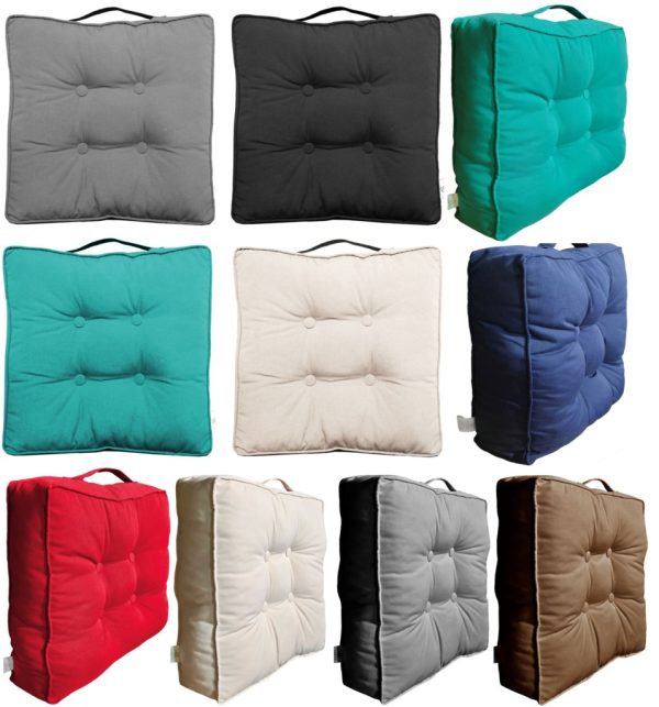 10cm Thick Armchair Booster Cushion Seat Pad Tufted Riser Support Elderly Chair 45 x 45cm